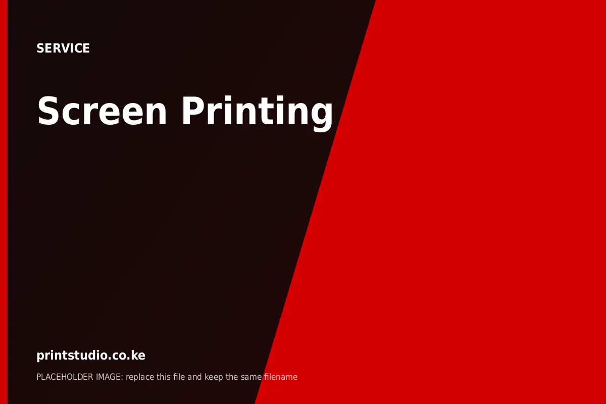Screen Printing | Printstudio Screen Printing at Printstudio Kenya