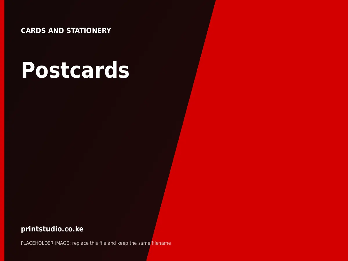 Postcards | Printstudio Kenya Postcards printed by Printstudio in Nairobi, Kenya