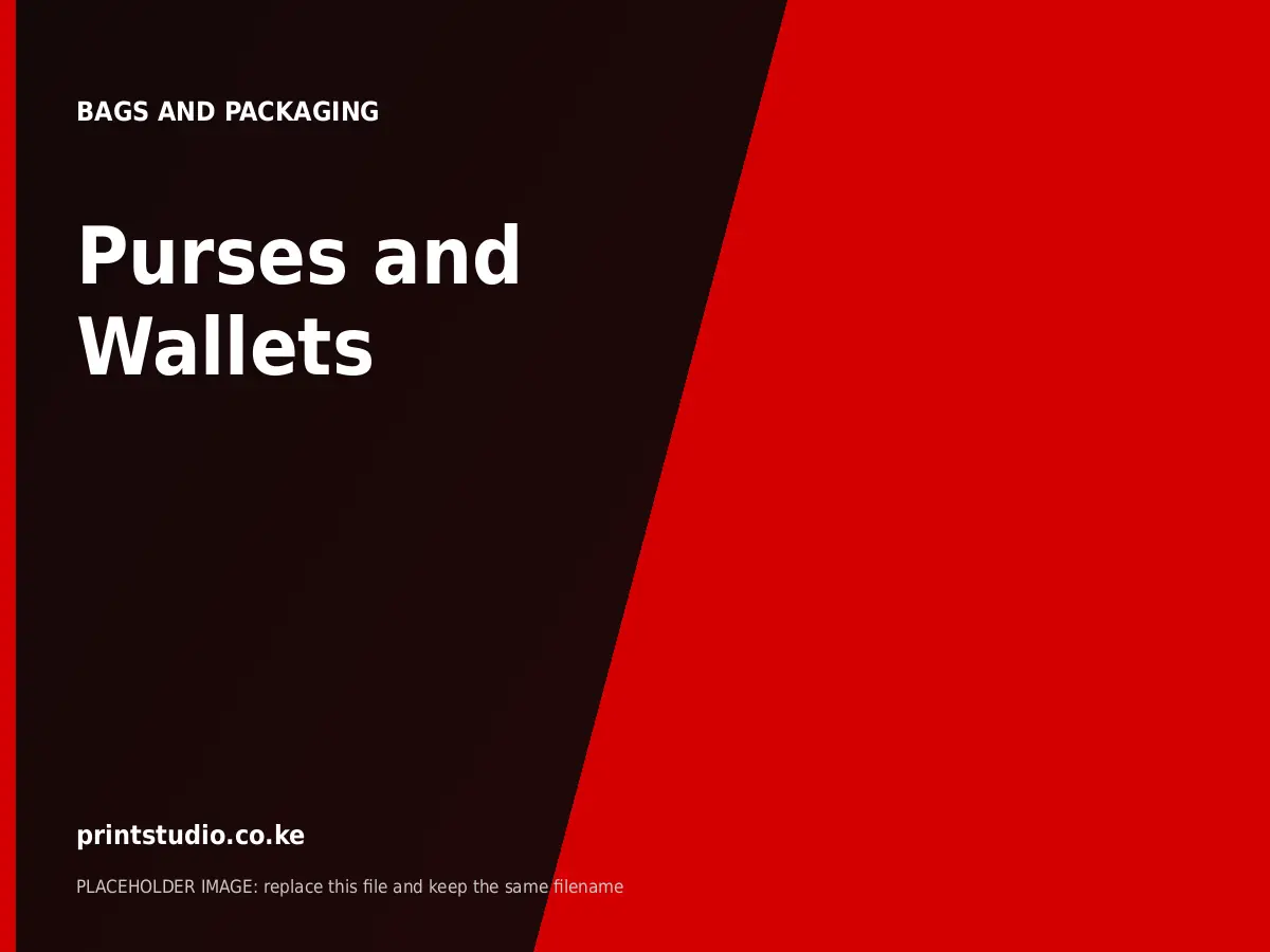 Purses and Wallets | Printstudio Kenya Purses and Wallets printed by Printstudio in Nairobi, Kenya